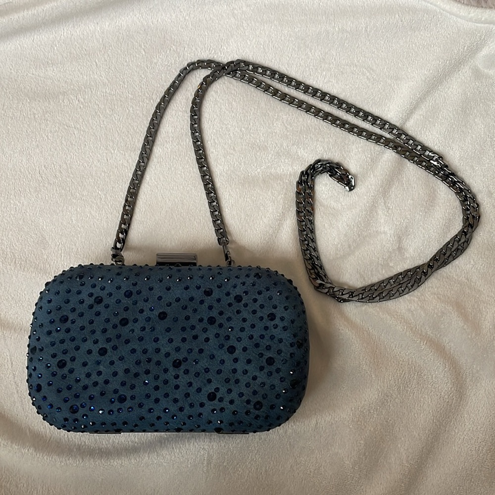 Merona Blue Gemstone Purse